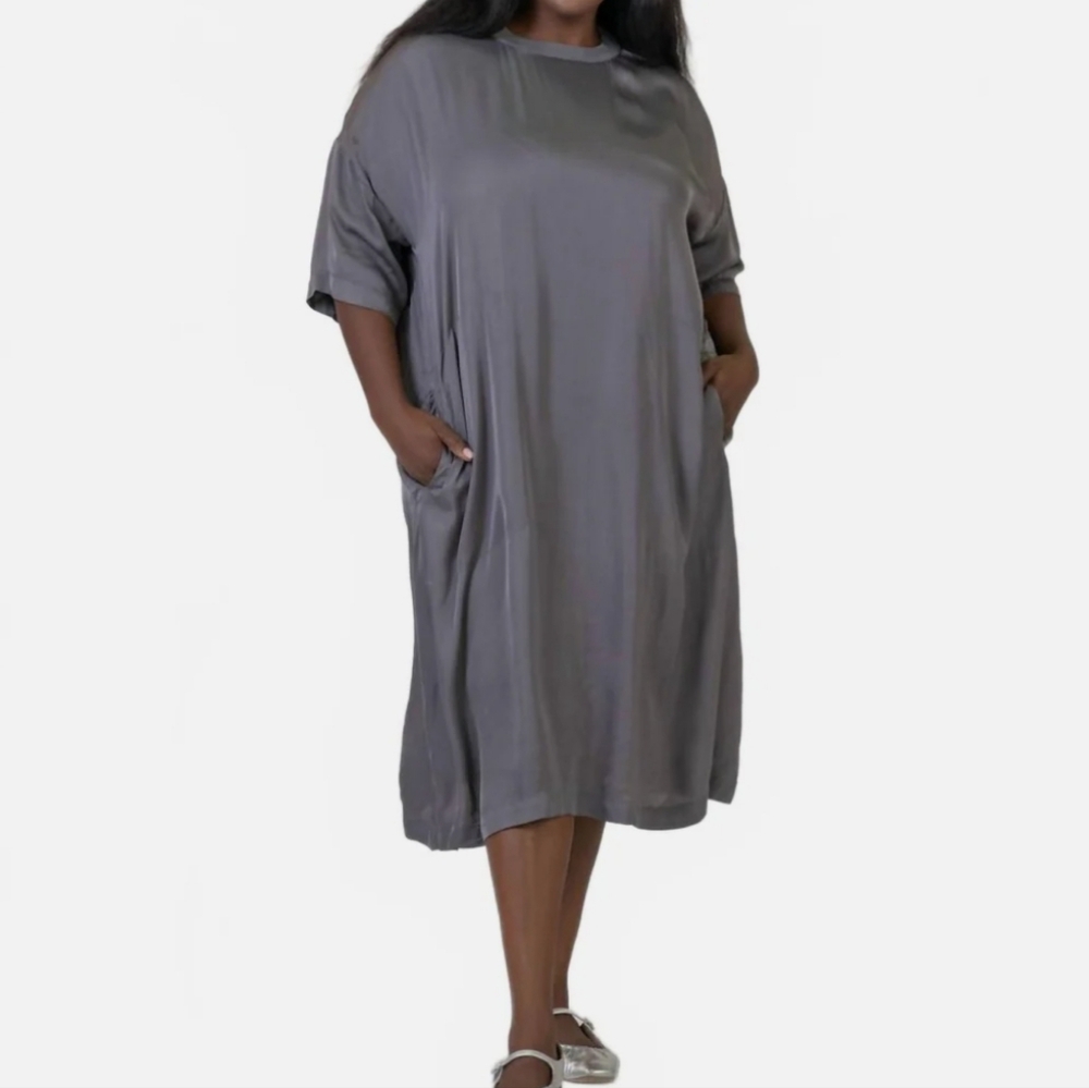 Bitte Kai Rand NWT Sunlight Sheen Dress In Steel